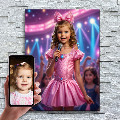 The Pop Singer on Stage