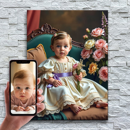 The Little Girl with Flowers