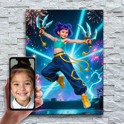 K-Pop Queen The Cosmic Teal Guardian